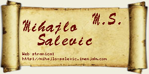 Mihajlo Salević vizit kartica